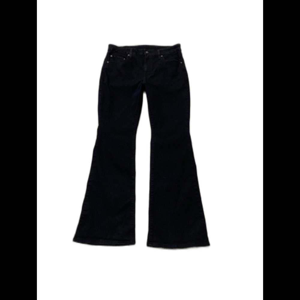 Levi’s Black Flare Jeans Size 32 High Rise Stretch Retro Y2K Classic Denim